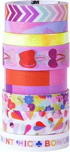 Scotch Expressions Washi Tape, 8 Rolls, Assorted Sizes & Colors, Great for Decorating and Crafts in Saudi Arabia