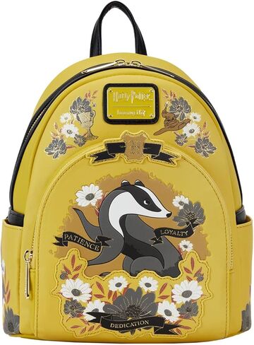 Loungefly Backpacks Warner Brothers Harry Potter Hufflepuff House Tattoo Mini Backpack Yellow in Saudi Arabia