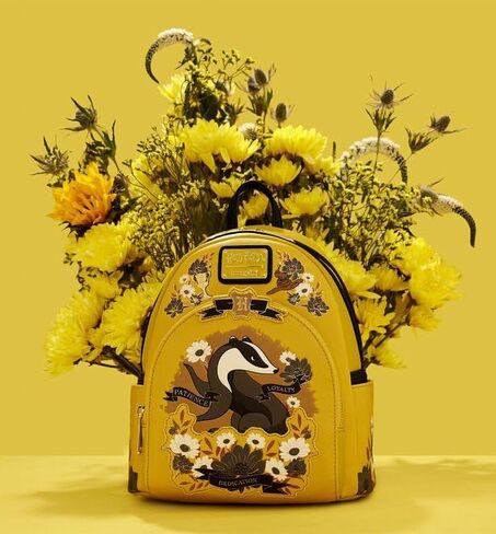 Loungefly Backpacks Warner Brothers Harry Potter Hufflepuff House Tattoo Mini Backpack Yellow in Saudi Arabia