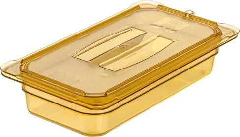 Carlisle FoodService Products Storplus 1/3 Size High Heat Food Pan Lid with Molded Handle for Catering, Buffets, Restaurants, High Heat Plastic, Amber in Saudi Arabia