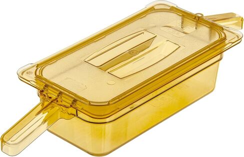 Carlisle FoodService Products Storplus 1/3 Size High Heat Food Pan Lid with Molded Handle for Catering, Buffets, Restaurants, High Heat Plastic, Amber in Saudi Arabia
