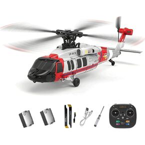 Black-Hawk K200 UH-60 RC Helicopter 2.4G 6CH Brushless Motor with 6-Axis Gyro, Optical Flow Positioning & Altitude Hold, Inverted Flight RTF Military Aircraft for Adults Biginner in Saudi Arabia