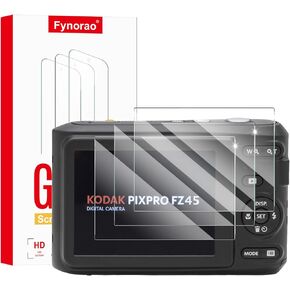 3-Pack Screen Protector for Kodak Pixpro FZ45 Camera, Tempered Glass Film, Impact-Protection, HD, Anti-Shatter, Anti-Scratch, 9H Hardness, 2.5D Curved Edges, Case Friendly, Bubble Free in Kuwait