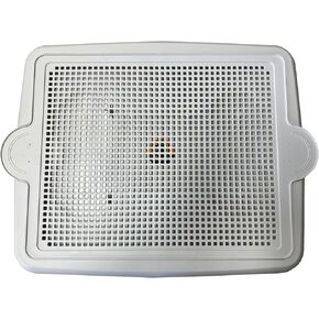 Dog Pee Pad Holder with Raised Mesh Grate – Expandable Indoor Puppy Potty Tray, Heavy Duty Plastic, Keeps Paws Dry, Fits Standard 24x15 Pads – Alpha Dog Series in Kuwait