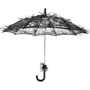 Cotton and Lace Bridal Umbrella Photography Accessory for Weddings, Dances (Black) in Kuwait