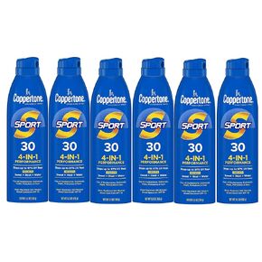 Coppertone Continuous Spf#30 Spray Sport 5.5 Ounce (162ml) (6 Pack) in Saudi Arabia