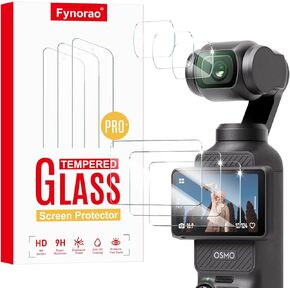 3+3 عبوات من واقي الشاشة وواقي العدسة لكاميرا DJI Osmo Pocket 3، طبقة من الزجاج المقسى، حماية من الصدمات، HD، مضاد للكسر، مضاد للخدش، صلابة 9H، حواف منحنية 2.5D، صديق للحافظة، خالي من الفقاعات in Kuwait