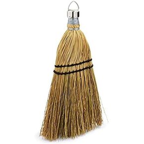 Rubbermaid Commercial 12 Inch Corn Whisk Broom, Yellow, Flagged Natural Bristles for Multi-Surface Sweeping, Remove Dirt and Debris from Porches, Floors Decks, Driveways, Sidewalks in Saudi Arabia