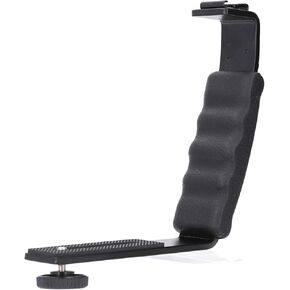 L Shape Camera Flash Bracket Mount, Aluminum Alloy, Adjustable Angle - Superior Stability, Ergonomic Handle, Multi Angle for Handheld Cameras in Kuwait