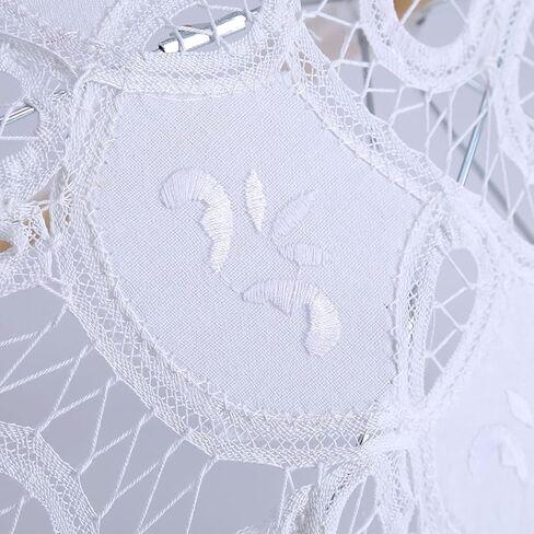 Lace Umbrella Parasol, Cotton Cloth Bridal Sun Umbrella, Large - Elegant Wedding Accessory, Durable 8 Ribs, Ideal for Photo and Party Decor in Kuwait