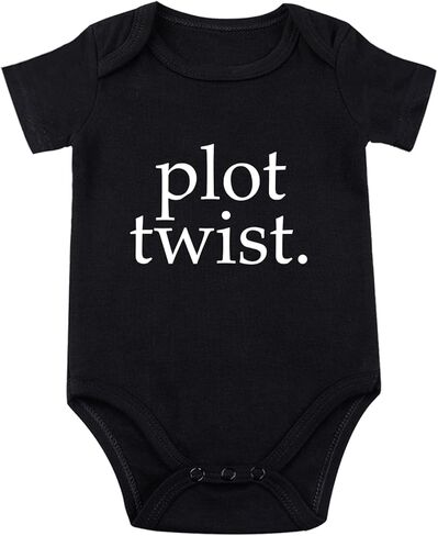 Plot Twist Baby Announcement Baby Bodysuit Pregnancy Announcement Bodysuit Unisex Babies Clothes in Saudi Arabia