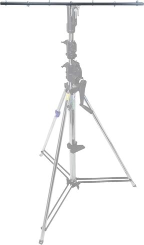 Kupo 6X Lantern T-Bar، دعم إضاءة من الفولاذ الصلب مع حنفية 28 مم للاستخدام في الاستوديو والتصوير الفوتوغرافي والفيديو - فضي (KG004211) in Kuwait