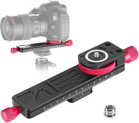 Koolehaoda Macro Focusing Rail Slider/Close-up Shooting Clamp Plate 115mm Adjustment with 1/4" Screw for DSLR Cameras,Tripod Ballhead, Arca/RRS Lever Clamp Compatible in Kuwait