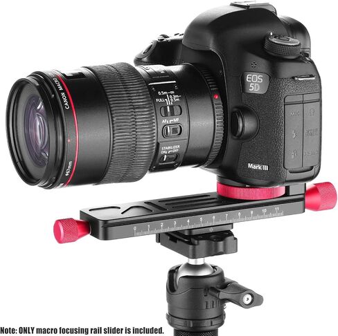 Koolehaoda Macro Focusing Rail Slider/Close-up Shooting Clamp Plate 115mm Adjustment with 1/4" Screw for DSLR Cameras,Tripod Ballhead, Arca/RRS Lever Clamp Compatible in Kuwait