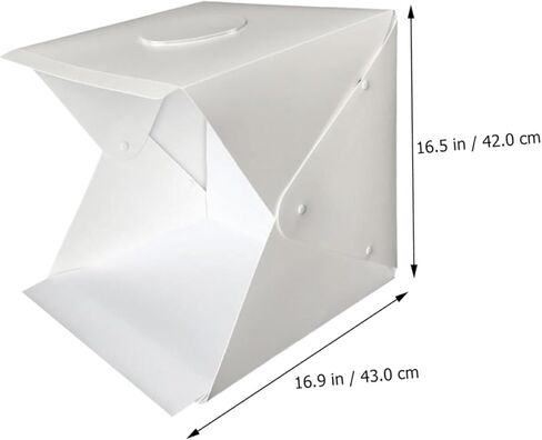 Folding Photography Light Box 40cm Small Portable LED Shooting Tent with Dual Light Strips and Two Color Backdrops for Product Photo Studio in Kuwait