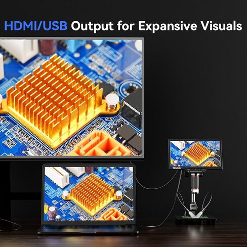 مجهر رقمي DM9 Max+TOMLOV DM202 HDMI، مجهر LCD 10.1 بوصة، كاميرا مجهر عملة 16 ميجابكسل مع شاشة للبالغين، مجهر لحام صغير، متوافق مع التلفزيون/ويندوز/ماك، بطاقة 32 جيجابايت متضمنة in Kuwait