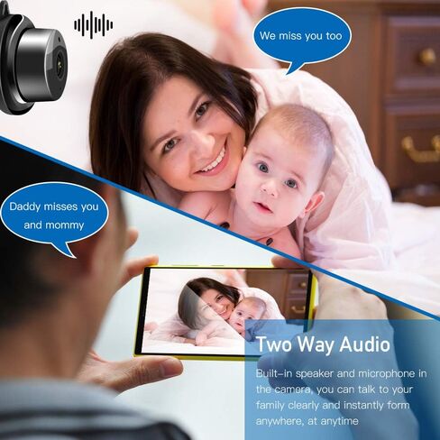 Mini IP Camera WiFi Home Security Surveillance Nanny Camcorder with 2 Way Audio Motion Detection Night Vision in Kuwait