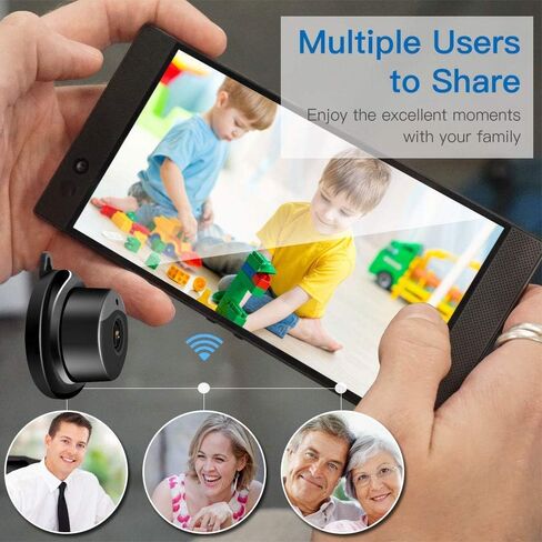 Mini IP Camera WiFi Home Security Surveillance Nanny Camcorder with 2 Way Audio Motion Detection Night Vision in Kuwait