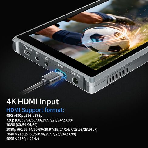 شاشة مراقبة ميدانية للكاميرا مقاس 7 بوصات من Feel WORLD شاشة لمس DSLR شاشة فيديو 4K HDMI مدخل/مخرج مع بطارية F750 حافظة حمل ظلة in Kuwait