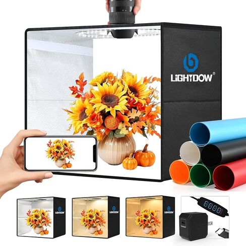 Lightdow 16"x16"x16" صندوق إضاءة استوديو الصور + قابس من النوع C in Kuwait
