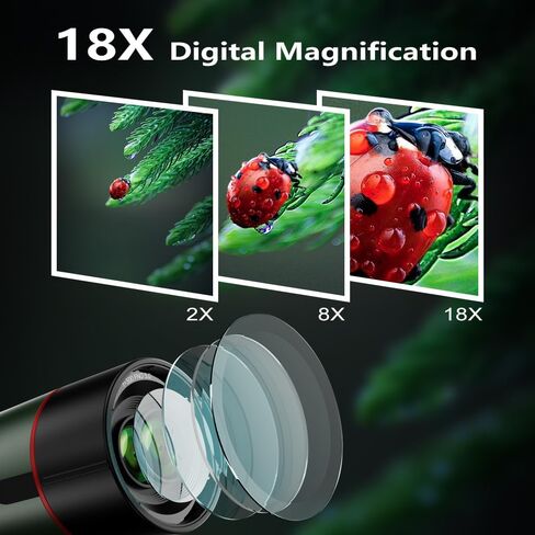 [ZenTech Lab] تلسكوب فلكي رقمي SPX5-80 - فيديو 4K، فتحة 78 مم، طول بؤري 300 مم، تكبير رقمي 18x، شاشات مزدوجة، قابلة لإعادة الشحن من النوع C in Kuwait