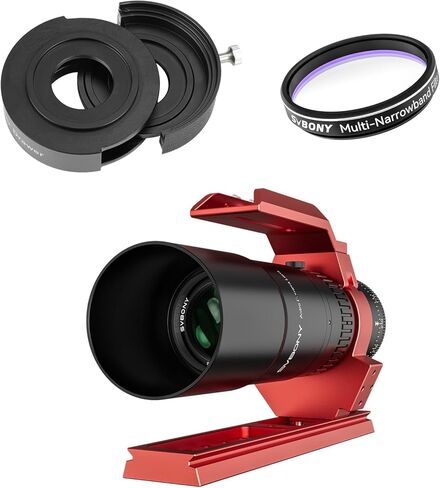 SVBONY SV545 Telescope Petzval Lens APO, with SV240 1.25'' Telescope Filter and SV226 Filter Drawer for 1.25" and 2" Filters Mounted, F4.5 203mm Focal Length Refractor for Astrophotography in Kuwait
