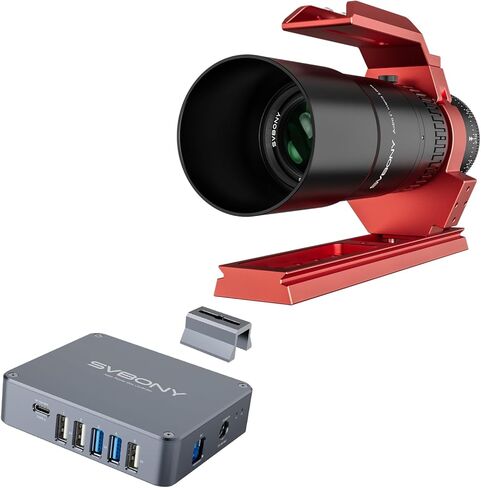 SVBONY SV545 Telescope Petzval Lens APO with SV241 Pro Power Management Box, F4.5, 203mm Focal Length, Built in Field Flattener, Remote Control for Astronomy Equipment, for Deep Sky Astrophotography in Kuwait