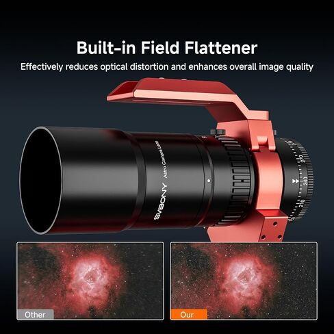 SVBONY SV545 Telescope Petzval Lens APO with SV241 Pro Power Management Box, F4.5, 203mm Focal Length, Built in Field Flattener, Remote Control for Astronomy Equipment, for Deep Sky Astrophotography in Kuwait
