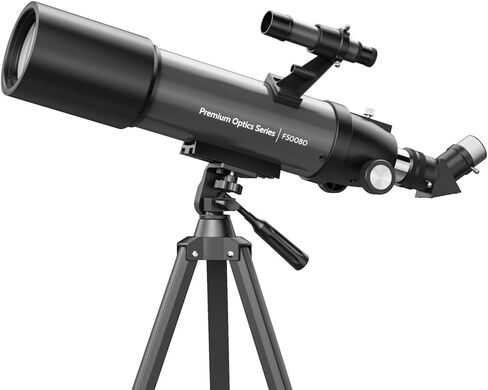 Astronomy Telescope for Adults and Kids 20X-150X: 80mm Aperture 500mm Telescopes for Adults Astronomy - Portable Refractor Telescope Kit for Beginners with Adjustable Tripod Phone Adapter Backpack in Kuwait