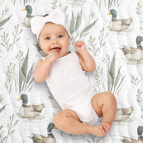 AceOrbit Baby Play Mat 40" x 40" Mallard Ducks Baby Tummy Time Playmat Soft Thickened Anti-Slip Reversible Floor Crawling Mat for Boys Girls Toddlers Infants Mallard Ducks Nursery Decor in Kuwait