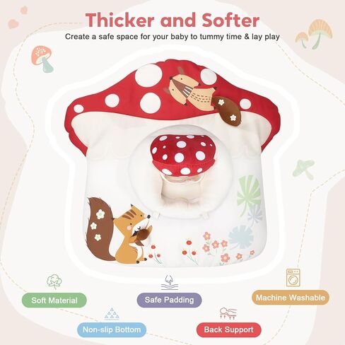 Baby Play Mat & Baby Seats for Infants for Sitting Up | Tummy Time Gym Activity Mat with 5 Detachable Toys for Stage-Based Sensory | Babies Essentials Gift for Newborn 0-6-12-18 Months (Red) in Kuwait