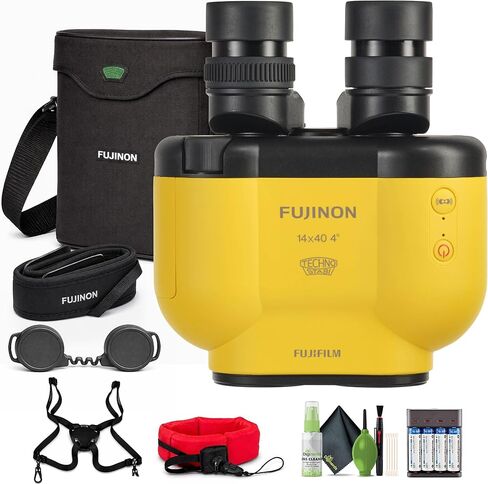 Fujifilm Fujinon Techno-Stabi TS-X 14x40 مناظير مثبتة للصور، ±6 درجة تثبيت، منشور بورو عكسي، حزمة بصريات متعددة الطبقات بالكامل (كحلي) مع حزام مجهر لحزام التعليق + المزيد in Kuwait