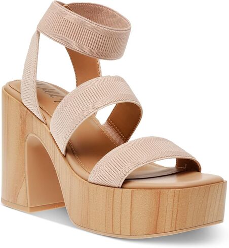Wild Pair Womens Scarlitt Faux Leather Ankle Strap Pumps Tan 8 Medium (B,M), Nude Fabric in Kuwait