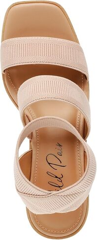 Wild Pair Womens Scarlitt Faux Leather Ankle Strap Pumps Tan 8 Medium (B,M), Nude Fabric in Kuwait