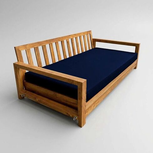 |Cover ONLY| Outdoor Piped Trim 6" Crib Size Daybed Fitted Sheet Slipcover AD101 in Kuwait