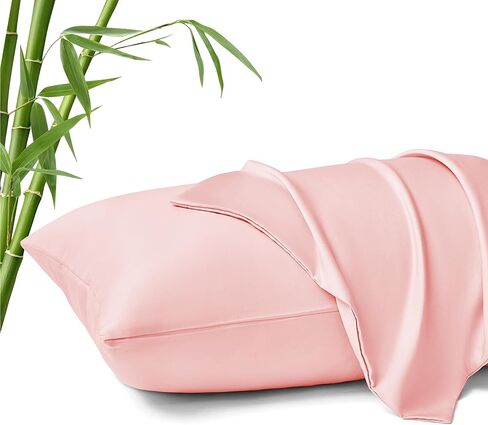 MR&HM Breathable Pillowcase 13"x18" Travel Pillow Case Set of 2, Ultra Soft Pillow Covers, Moisture-Wicking & Skin-Friendly, Envelope Closure (Pink) in Kuwait