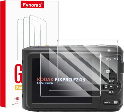 3-Pack Screen Protector for Kodak Pixpro FZ45 Camera, Tempered Glass Film, Impact-Protection, HD, Anti-Shatter, Anti-Scratch, 9H Hardness, 2.5D Curved Edges, Case Friendly, Bubble Free in Kuwait