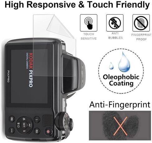 for Kodak PIXPRO AZ528 Screen Protector - [3 Pack] HD Clear Soft TPU Film [Anti-Fingerprint] [Anti-Scratch] [Bubble Free] Compatible for Kodak PIXPRO AZ528 Digital Camera in Kuwait