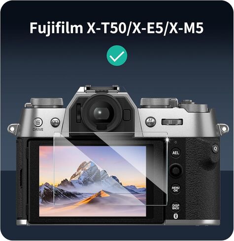 3-Pack Screen Protector for Fujifilm X-T50/X-E5/X-M5 Camera, Tempered Glass Film, Impact-Protection, HD, Anti-Shatter, Anti-Scratch, 9H Hardness, 2.5D Curved Edges, Case Friendly, Bubble Free in Kuwait