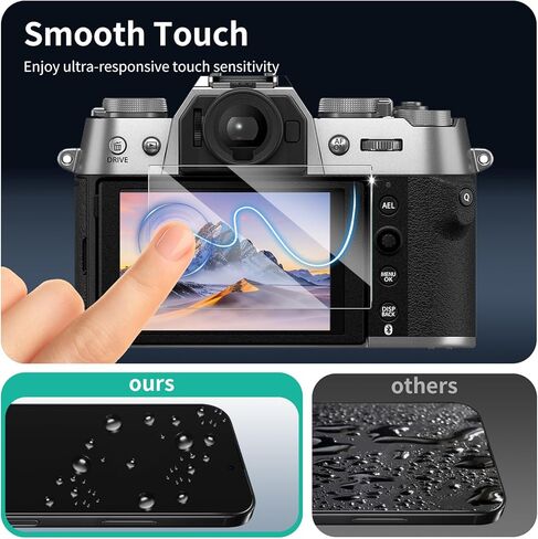 3-Pack Screen Protector for Fujifilm X-T50/X-E5/X-M5 Camera, Tempered Glass Film, Impact-Protection, HD, Anti-Shatter, Anti-Scratch, 9H Hardness, 2.5D Curved Edges, Case Friendly, Bubble Free in Kuwait