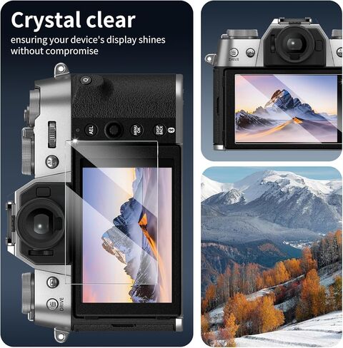 3-Pack Screen Protector for Fujifilm X-T50/X-E5/X-M5 Camera, Tempered Glass Film, Impact-Protection, HD, Anti-Shatter, Anti-Scratch, 9H Hardness, 2.5D Curved Edges, Case Friendly, Bubble Free in Kuwait