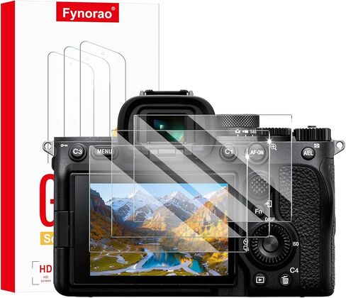 3-Pack Screen Protector for Sony Alpha a6600/a6400/a6300/a6100/a6000/a5000/NEX-7/NEX-6 Camera, Tempered Glass Film, Impact-Protection, HD, Anti-Shatter, Anti-Scratch, 9H Hardness, 2.5D Curved Edges, Case Friendly, Bubble Free in Saudi Arabia