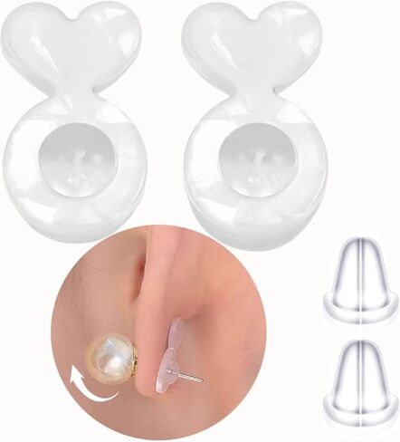 Earring Backs for Heavy Earring Support Backs 30PCS Rubber Earring Lifters for Droopy Ears Clear Earring Backs Replacements for Jewelry Bullet Earrings Back for Studs & 4PCS Ear Posts 925 Silver in Saudi Arabia