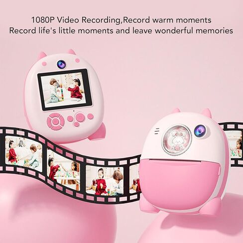 كاميرا EBTOOLS للطباعة الفورية، عدسة مزدوجة 48 ميجابكسل 1080P HD مع شاشة 2.4 بوصة وشحن من النوع C، لتسجيل الحياة وتخصيص الصور in Kuwait