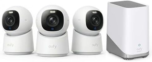 eufy Security Indoor Cam E30 3 Cam-Kit & HomeBase S380 (حزمة) in Kuwait