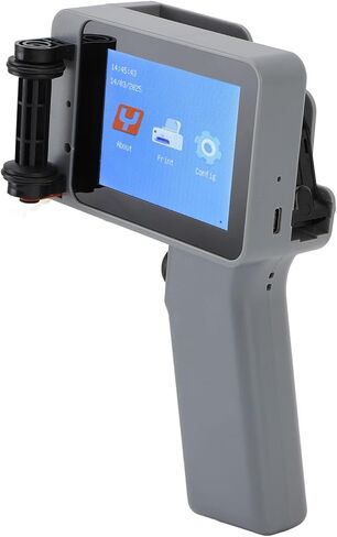 Sorandy Handheld Inkjet Printer, 4.3 Inch HD LED Touchscreen, Intelligent 4 Core CPU Printer with Smart Function, Ideal for Plastic Bottles, Wood, Acrylic, Fabric, Paper, Textiles & in Kuwait
