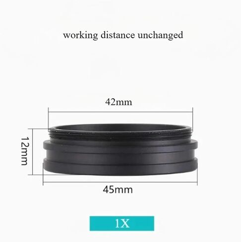 0.3X 0.5X 0.75X 1X 1.5X 2X M42 عدسة موضوعية مساعدة عدسة بارلو 42 مم خيط لمجهر ستيريو نفاذية الضوء العالية (2X 1 قطعة) in Kuwait