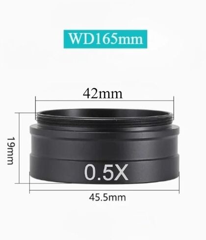 0.3X 0.5X 0.75X 1X 1.5X 2X M42 عدسة موضوعية مساعدة عدسة بارلو 42 مم خيط لمجهر ستيريو نفاذية الضوء العالية (2X 1 قطعة) in Kuwait