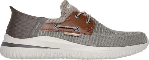 حذاء Skechers للرجال سهل الارتداء Delson 3.0 Roth Taupe بني/واسع / 13 in Kuwait