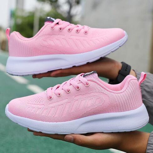 Womens Walking Shoes Slip On Running Shoes for Men Breathable Lightweight Walking Shoes Sport Fashion Sneakers,Pink in Saudi Arabia